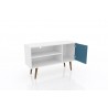 Liberty 42. - White and Aqua Blue - Drawer Opened