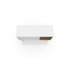 Liberty 42.52" Mid Century - Modern TV Stand with 2 Shelves and 1 Door - White and Rustic Brown - Tabletop