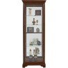 Pulaski Furniture Mirrored 5 Shelf Gallery Curio Cabinet in Oak Brown - Front View