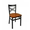 Akrin Cross Back Chair With Steel Frame And Sand Black Finish - Akrin Cross Back Chair With Steel Frame And Sand Black Finish