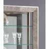 Pulaski Furniture Antique Style 5 Shelf Mirrored Curio Cabinet in Aged Silver - Corner Edge