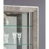 Pulaski Furniture Antique Style 5 Shelf Mirrored Curio Cabinet in Aged Silver - Corner Edge - Pulaski Furniture Antique Style 5 Shelf Mirrored Curio Cabinet in Aged Silver - Corner Edge