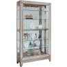 Pulaski Furniture Antique Style 5 Shelf Mirrored Curio Cabinet in Aged Silver Side