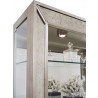 Pulaski Furniture Antique Style 5 Shelf Mirrored Curio Cabinet in Aged Silver Corner