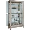 Pulaski Furniture Antique Style 5 Shelf Mirrored Curio Cabinet in Aged Silver 1 - Pulaski Furniture Antique Style 5 Shelf Mirrored Curio Cabinet in Aged Silver 1