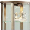 Pulaski Furniture Lighted Half Round 5 Shelf Curio Cabinet in Aged Silver