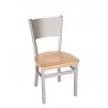 Axel Solid Steel Back Chair In Steel Frame And Clear Coat Finish And Steel Frame