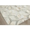 Exquisite Rugs Natural Hide Cowhide Silver/Ivory Area Rug 2141-002