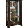 Pulaski Furniture Distinguished Carved 3 Shelf Curio Cabinet in Cherry Brown 1