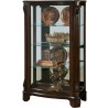 Pulaski Furniture Distinguished Carved 3 Shelf Curio Cabinet in Cherry Brown
