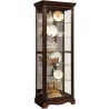 Pulaski Furniture Carved 5 Shelf Mirrored Curio Cabinet in Cherry Brown