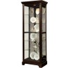 Pulaski Furniture Locking Slide Door 5 Shelf Curio Cabinet in Deep Cherry Brown