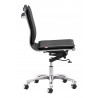 Zuo Modern Lider Plus Armless Office Chair in Black - Side
