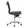 Zuo Modern Lider Plus Armless Office Chair in Black - Side - Zuo Modern Lider Plus Armless Office Chair in Black - Side