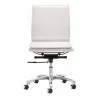 Zuo Modern Lider Plus Armless Office Chair in White - Front - Zuo Modern Lider Plus Armless Office Chair in White - Front