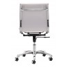 Zuo Modern Lider Plus Armless Office Chair in White - Back