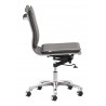 Zuo Modern Lider Plus Armless Office Chair in Gray - Side