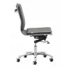 Zuo Modern Lider Plus Armless Office Chair in Gray - Side - Zuo Modern Lider Plus Armless Office Chair in Gray - Side
