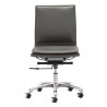 Zuo Modern Lider Plus Armless Office Chair in Gray - Front