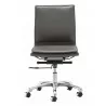 Zuo Modern Lider Plus Armless Office Chair in Gray - Front - Zuo Modern Lider Plus Armless Office Chair in Gray - Front
