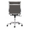 Zuo Modern Lider Plus Armless Office Chair in Gray - Back