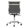 Zuo Modern Lider Plus Armless Office Chair in Gray - Back - Zuo Modern Lider Plus Armless Office Chair in Gray - Back