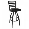Lima Ladder Back Swivel Barstool With Steel Frame And Clear Coat Finish - Lima Ladder Back Swivel Barstool With Steel Frame And Clear Coat Finish