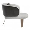 Sunpan Garry Lounge Chair - San Remo Winter Cloud / Diamond Mummy - Side Angle