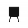 Alpine Furniture Flynn Mid Century Modern 2 Drawer Nightstand, Black - Back Angle