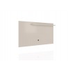 Manhattan Comfort Liberty Mid-Century Modern 62.99 TV Panel with Overhead Décor Shelf in Off White Front
