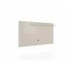 Manhattan Comfort Liberty Mid-Century Modern 62.99 TV Panel with Overhead Décor Shelf in Off White Front - Manhattan Comfort Liberty Mid-Century Modern 62.99 TV Panel with Overhead Décor Shelf in Off White Front