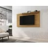 Manhattan Comfort Liberty Mid-Century Modern 62.99 TV Panel with Overhead Décor Shelf in Cinnamon - Manhattan Comfort Liberty Mid-Century Modern 62.99 TV Panel with Overhead Décor Shelf in Cinnamon