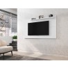 Manhattan Comfort Liberty Mid-Century Modern 62.99 TV Panel with Overhead Décor Shelf in White