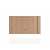 Manhattan Comfort Liberty Mid-Century Modern 62.99 TV Panel with Overhead Décor Shelf in Black Back