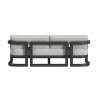 Sunset West Malibu Sofa in Cast Silver, No Welt Back