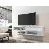 Manhattan Comfort Astor 70.86 Modern Floating Entertainment Center 1.0 with Media Shelves in White - Manhattan Comfort Astor 70.86 Modern Floating Entertainment Center 1.0 with Media Shelves in White
