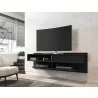 Manhattan Comfort Astor 70.86 Modern Floating Entertainment Center 1.0 with Media Shelves in Black - Manhattan Comfort Astor 70.86 Modern Floating Entertainment Center 1.0 with Media Shelves in Black