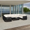 Skyline Design Dynasty Sofa with Sunbrella Cushion Set Black