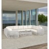 Skyline Design Dynasty Sofa with Sunbrella Cushion Set Whtie