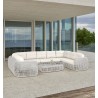 Skyline Design Dynasty 10-Piece Sectional Set with Sunbrella Cushions Whtie