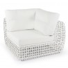 Skyline Design Dynasty White Corner with Sunbrella Cushion