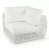 Skyline Design Dynasty White Corner with Sunbrella Cushion - Skyline Design Dynasty White Corner with Sunbrella Cushion