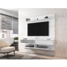 Manhattan Comfort Astor 70.86 Modern Floating Entertainment Center 2.0 with Media and Décor Shelves in White