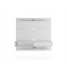 Manhattan Comfort Astor 70.86 Modern Floating Entertainment Center 2.0 with Media and Décor Shelves in White Front