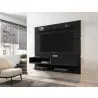 Manhattan Comfort Astor 70.86 Modern Floating Entertainment Center 2.0 with Media and Décor Shelves in Black - Manhattan Comfort Astor 70.86 Modern Floating Entertainment Center 2.0 with Media and Décor Shelves in Black
