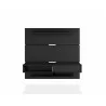 Manhattan Comfort Astor 70.86 Modern Floating Entertainment Center 2.0 with Media and Décor Shelves in Black Front - Manhattan Comfort Astor 70.86 Modern Floating Entertainment Center 2.0 with Media and Décor Shelves in Black Front