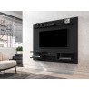 Manhattan Comfort Plaza 64.25 Modern Floating Wall Entertainment Center with Display Shelves in Black