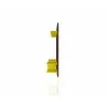 Manhattan Comfort Plaza 64.25 Modern Floating Wall Entertainment Center with Display Shelves in Rustic Brown and Yellow Side - Manhattan Comfort Plaza 64.25 Modern Floating Wall Entertainment Center with Display Shelves in Rustic Brown and Yellow Side
