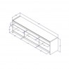 Manhattan Comfort Munoz 72.83" TV Stand with 3 Compartments and Media Shelves 