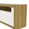 Manhattan Comfort Munoz 72.83" TV Stand with 3 Compartments and Media Shelves in Off White Gloss Side